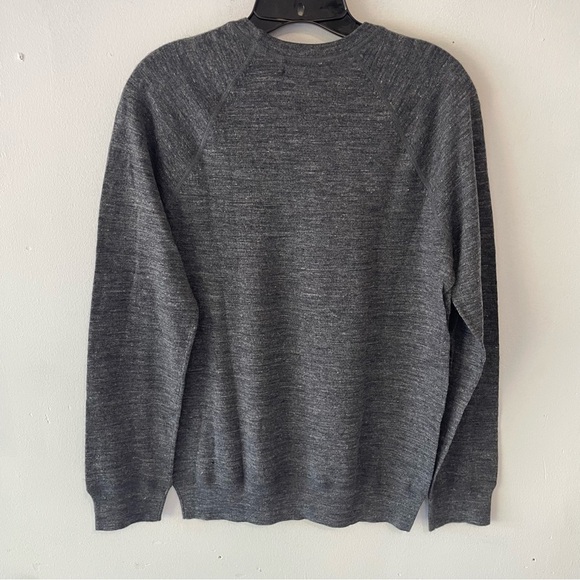 Vince Gray Wool Linen Blend Raglan Sleeve Crewneck Sweater 37601 - Picture 3 of 8